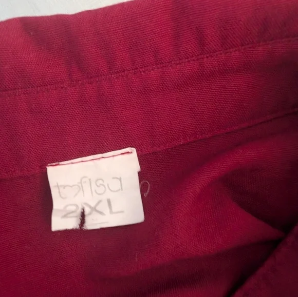 Elegant Long Sleeve Burgundy Dress - Picture 8 of 9